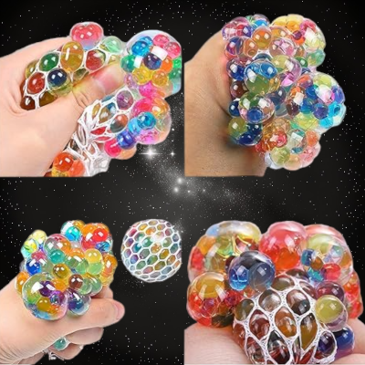 NON FLASHING JELLY BEAD SQUISHY MESH BALL