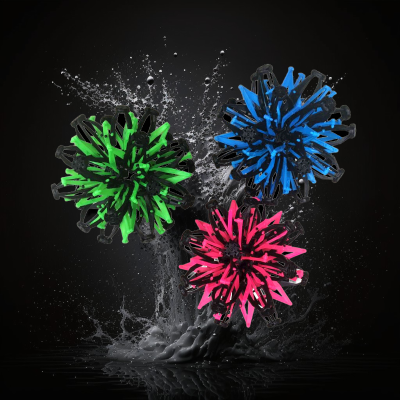 NEON NON-FLASHING ASSORTED COLOR EXPANDING BALL