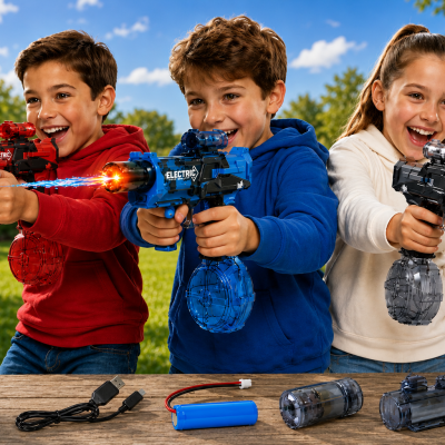 ASSORTED COLOR RECHARGABLE ELECTRIC WATER GUN 