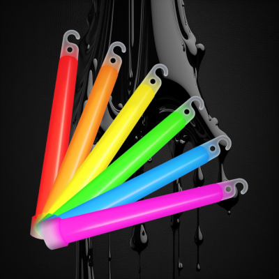 6" ASSORTED COLOR GLOW STICKS PACK OF 30